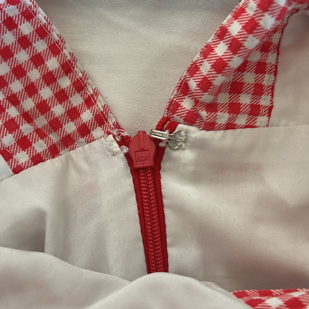 Red Gingham Romper - image 4